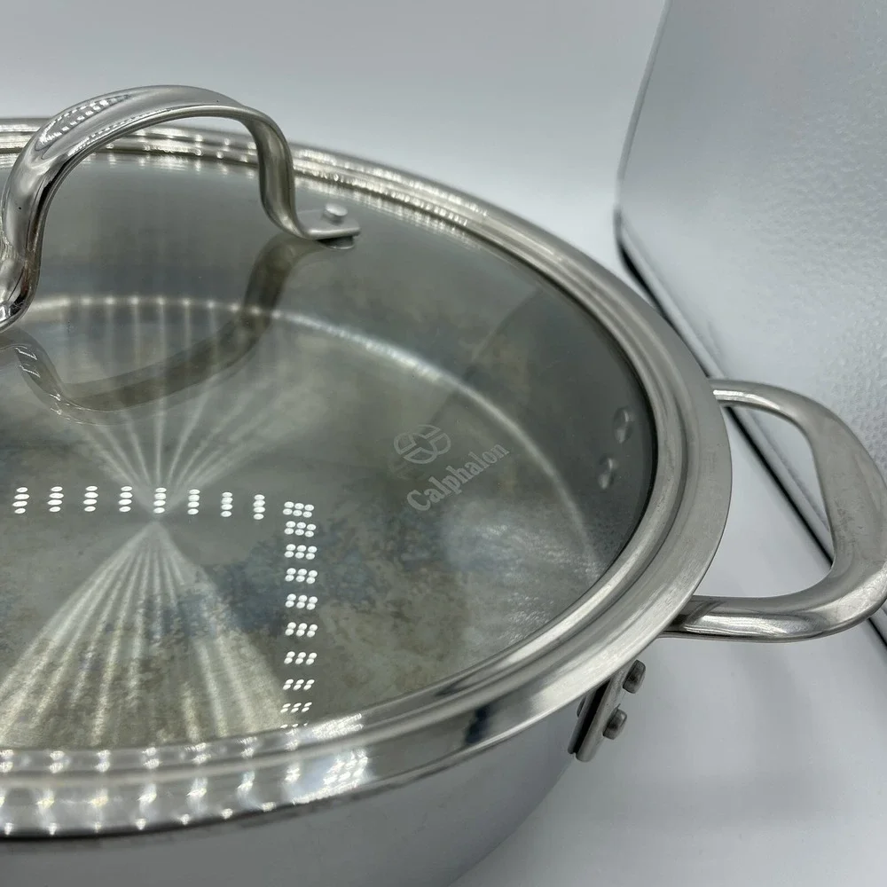 Calphalon Classic Stainless Steel‎ Cookware Saute Pan, 3 Quart Silver